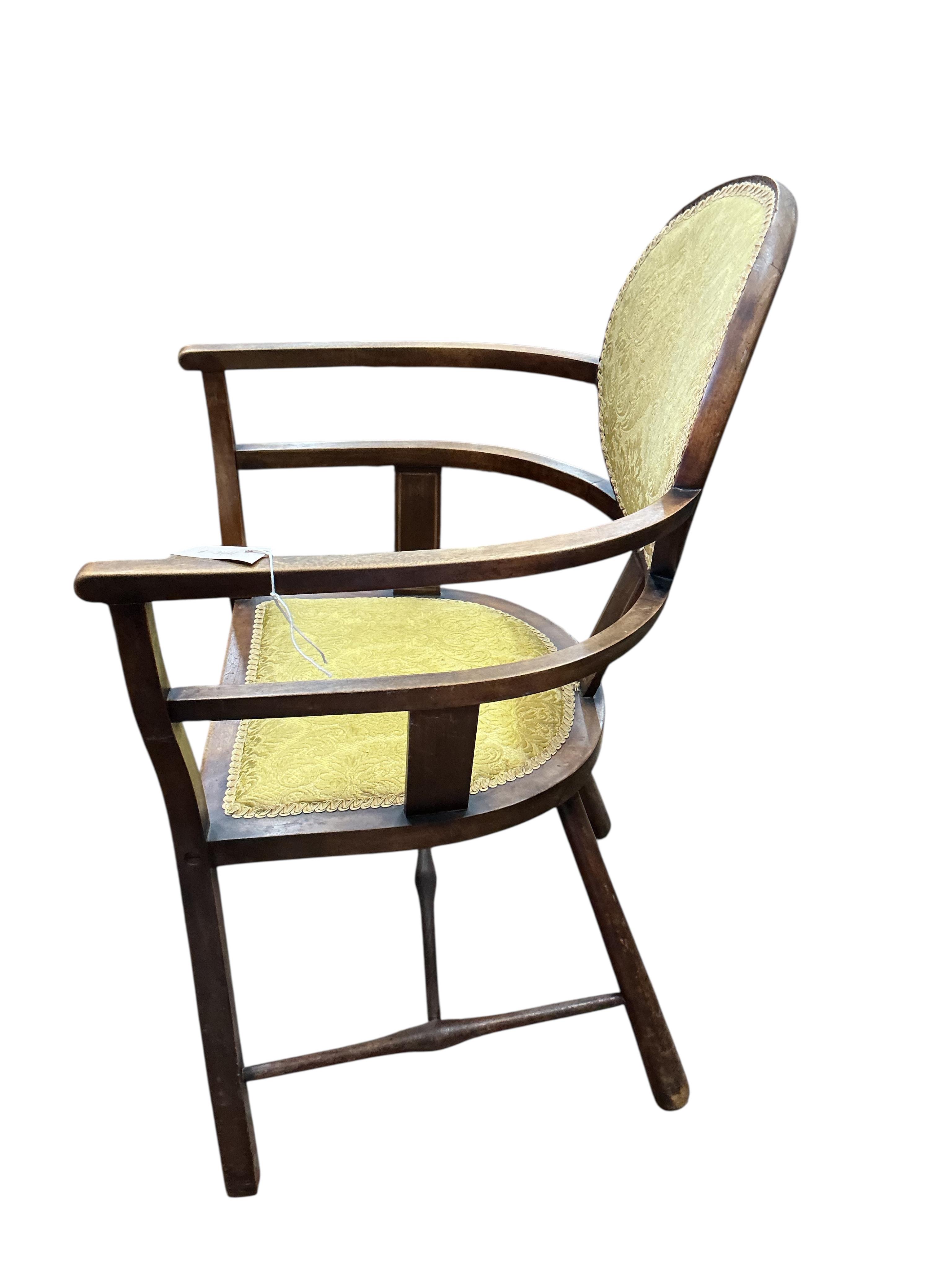 Christopher Pratt, Bradford Arts & Crafts, A mahogany tub framed elbow chair, width 52cm, depth 40cm, height 90cm
